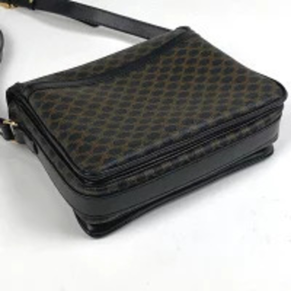Celine bag shoulder Macadam canvas black brown